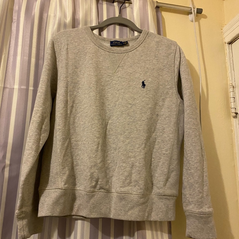 Gray crew neck